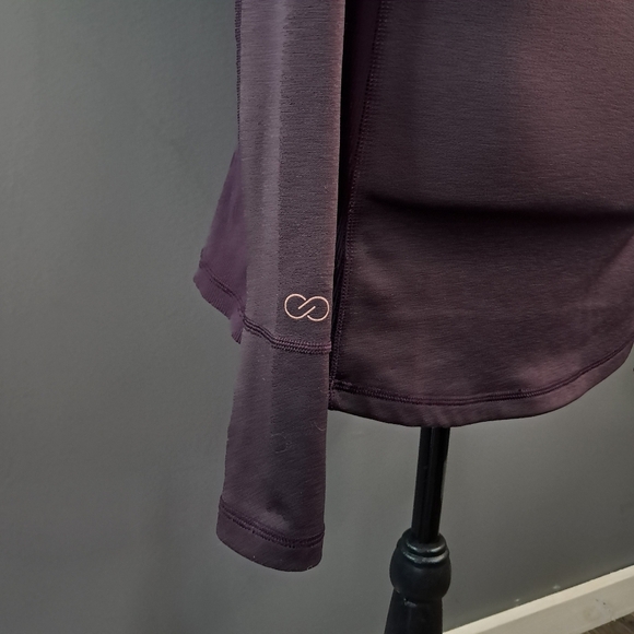Calia by Carrie Underwood Pullover Purple 1/2 Zip Ruched Mock Neck Size Medium - Picture 4 of 8